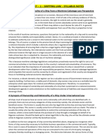 Shipping Law Unit 1 To Unit 5 Syllabus Notes