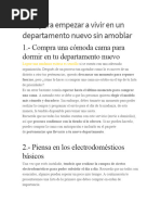 Guía para Empezar A Vivir en Un Departamento