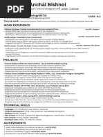 Anchal Bishnoi CV PDF