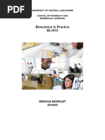 BL1013 - Bioscience in Practice - Module Handbook 19-20 2