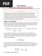 Calculus II - Partial Fractions