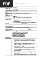 Hospitality-1 Assignments Written