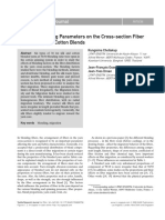 Effects of Blending Parameters On The Cross-Section Fiber Migration of Silk/Cotton Blends