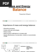 ABE 143 Mass and Energy Balance