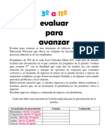 Cuadernillo de Pruebas Avanzar 2021 Sin Respuestas