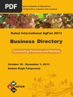 Afghanistan Directory of Agribusiness 2013