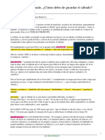 La Santidad Del Sábado ¿Cómo Debo de Guardar El Sábado Flatten