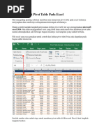 Cara Membuat Pivot Table Pada Excel