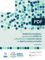 Pandemia de y Desafíos de La En: Tendencias Mundiales, COVID-19 Inclusión Laboral América Latina y El Caribe