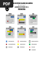 Calendario Actividades Preparatoria 2024 A