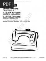 Kenmore 385.15008100 Sewing Machine Instruction Manual