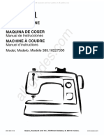 Kenmore 385.16227300 Sewing Machine Instruction Manual