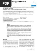 Ribba2006 Mathematical Model For Cancer