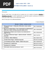 Liste Fournitures Scolaires CM2 2023 2024 1