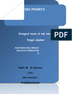 LKPD Integral Tentu & Tak Tentu Fungsi Aljabar Radit M. Al-Quraizi