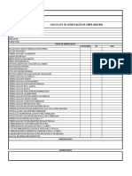 Check List de Verificação de Empilhadeira