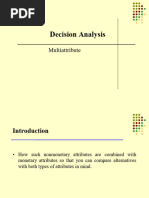 Decision Analysis: Multiattribute