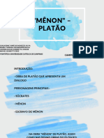 Mênon - Platão .Docx - Apresentação