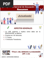 Ley General de Educacion Actualizada Resumen