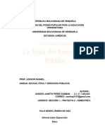 Informe Sobre Exposición - La Ética Del Funcionario Público