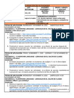 1° - Planificación - Ingles - Semana - 11 y 12 - 22DTV0012M