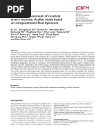 脑动脉狭窄的功能评估：基于计算流体力学的初步研究