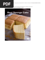 Perfect Soft and Jiggly Sponge Cake Recipe - Yi Reservation