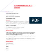 Plan Detox Con Ayuno Intermitente de 14 Horas para 4semanas