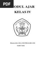 Modul Ajar Kelas Iv: Disusun Oleh: LELA MUSTIKASARI, S.Pd. TAHUN 2022