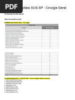 Relatos Hospitais SUS-SP - Cirurgia Geral