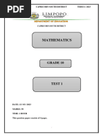 2023 Grade 10 Test 1