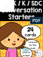 ASD Conversation Starters For Social Skills