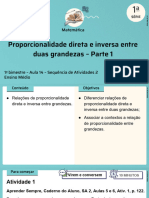 Proporcionalidade Direta e Inversa Entre Duas Grandezas - Parte 1