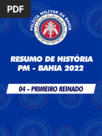 Resumo de Historia Primeiro Reinado PM BA Soldado 2022