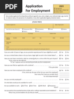 2023 Employment Application Fillable