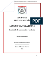 2024 Cuadernillo de Ambientación y Nivelación de Lengua y Literatura I-2024-Fray Luis Beltrán