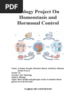 BIOLOGY PROJECT. Homeostasis