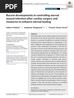 Recent Developments in Controlling Sternal Wound Infection After Cardiac Surgery and Measures To Enhance Sternal Healing