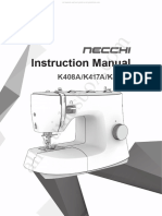 Necchi K408A/K417A/K432A Sewing Machine Instruction Manual