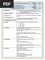 Lesson Plan in Math 6 - Q1