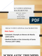 Rizals Educational Background