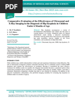 Comparative Evaluation of The Effectiveness of Ultrasound and X-Ray Imaging in The Diagnosis of Hip Dysplasia in Children Under 6 Months of Age