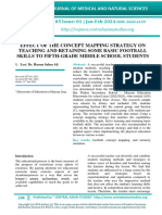 Effect of The Concept Mapping Strategy On Teaching and Retaining Some Basic Football Skills To Fifth-Grade Middle School Students