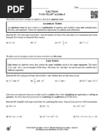 N Gen Math Algebra I.Unit 1.lesson 5.like Terms