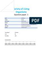 2.1 Variety of Living Organisms 1b Igcse 9 1 Edexcel Biology QP