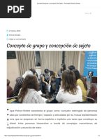 Concepto de Grupo y Concepción de Sujeto - Psicología Social Córdoba