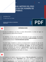 Balance de Lineas: Metodo Del Peso Posicional, Calculo Del Numero de Estaciones de Trabajo