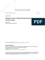 A Beginners Guide To Applied Educational Research Using Thematic