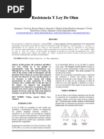 Resistencia Y Ley de Ohm (Año 2023)