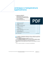 Isolation Thermique À Température Ambiante. Applications: Catherine LANGLAIS